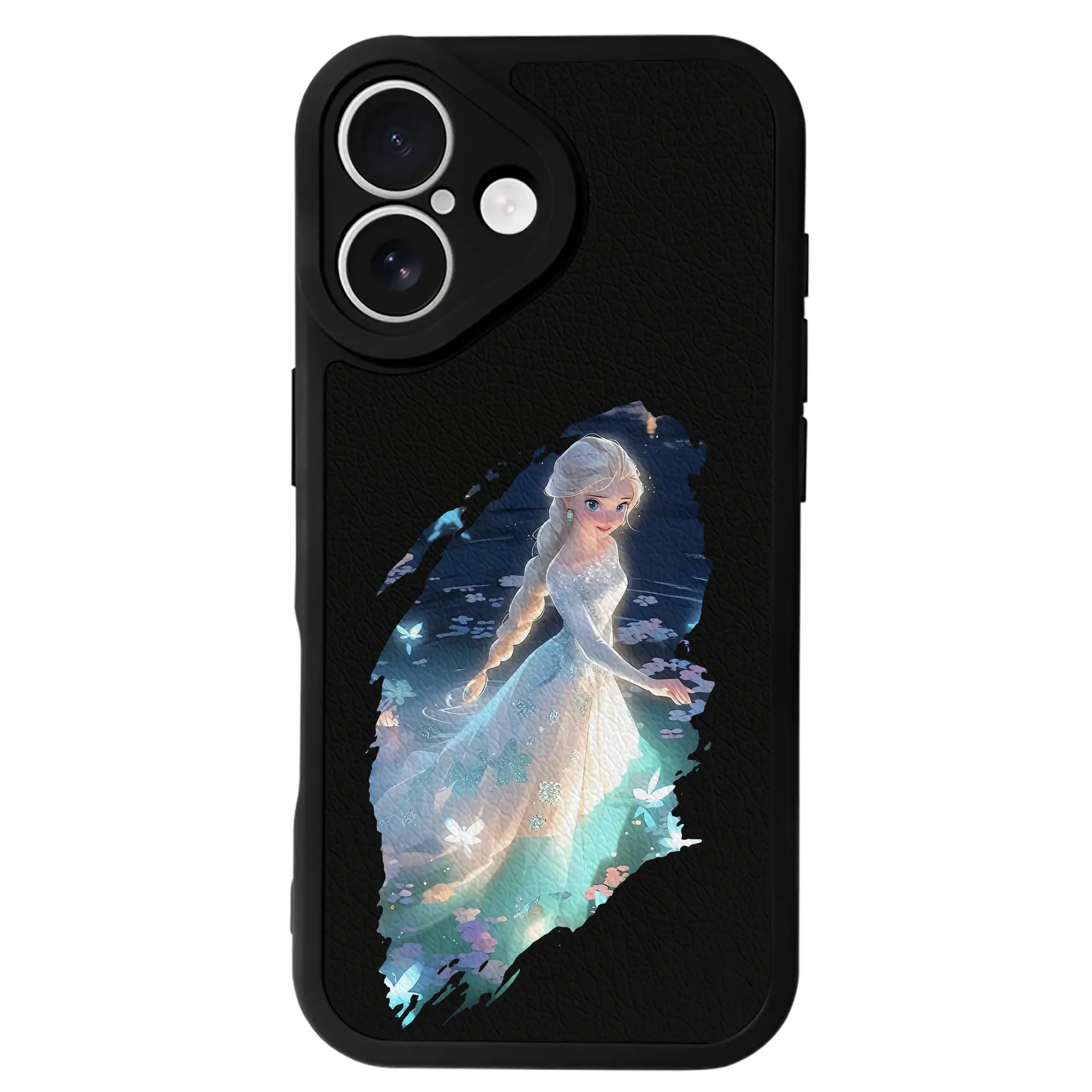 アナと雪の女王(Frozen) グッズ エルサ(Elsa) - IPhone 16シリーズ対応 ・ シリコンスマホケース ・ レザー調 ・ 高精度フィット ・ 耐衝撃 ・ ワイヤレス充電対応 ・ 精密カット